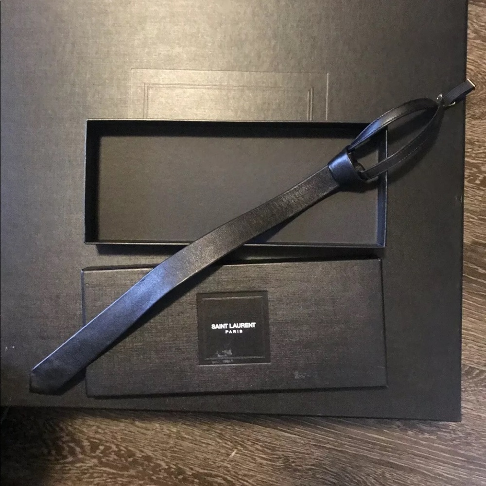 Saint Laurent leather tie